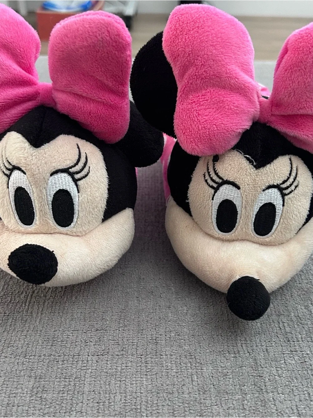 Disney Pink Polka Dot Plush Character Slippers